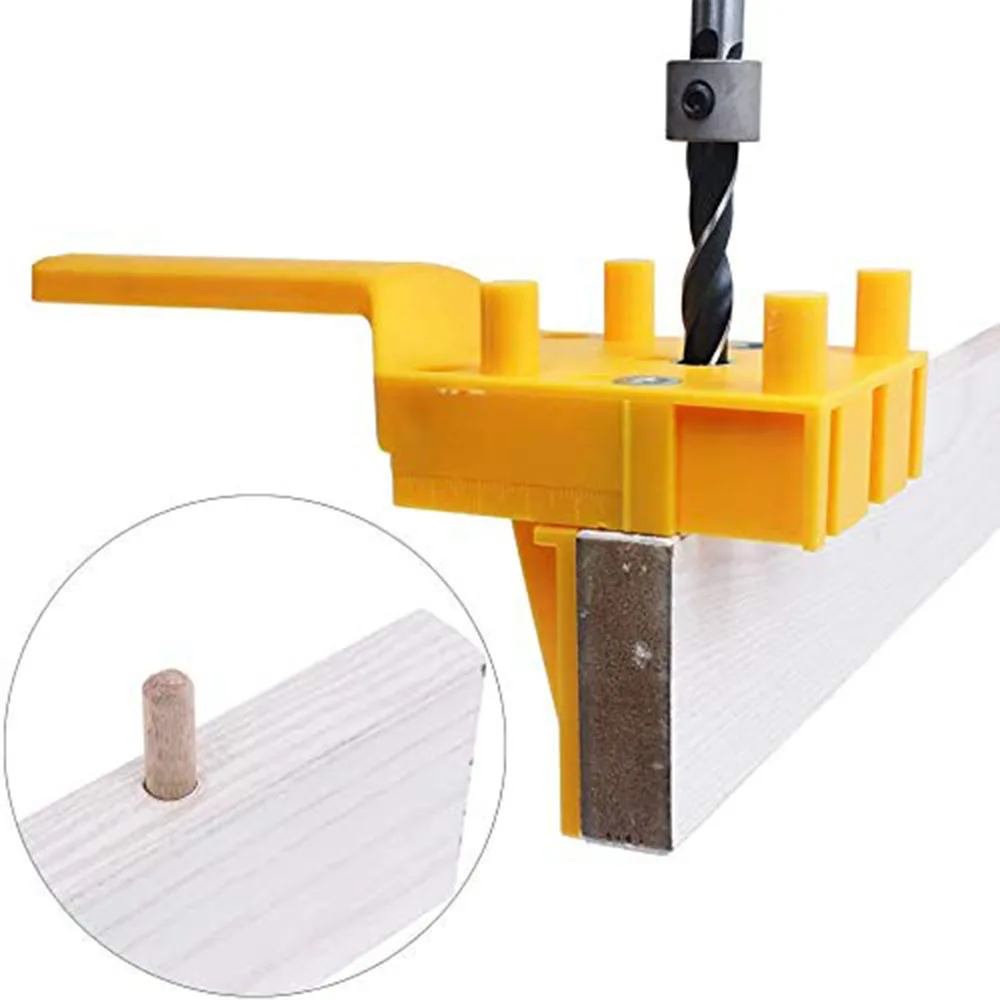 Imagem -04 - Madeira Doweling Jig Punch Locator Guia de Broca Handheld Carpintaria Bolso Hole Jig Kit Broca Perfurador para Madeira Passador Articulações