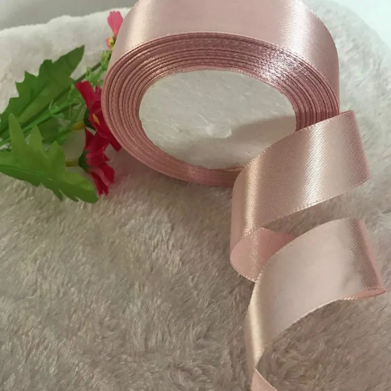 25yards/Roll Coral Pink Silk Satin Ribbon Party Home Wedding Decoration DIY Handmade Wrapping  6mm 10mm 15mm 20mm 25mm 40mm 50mm