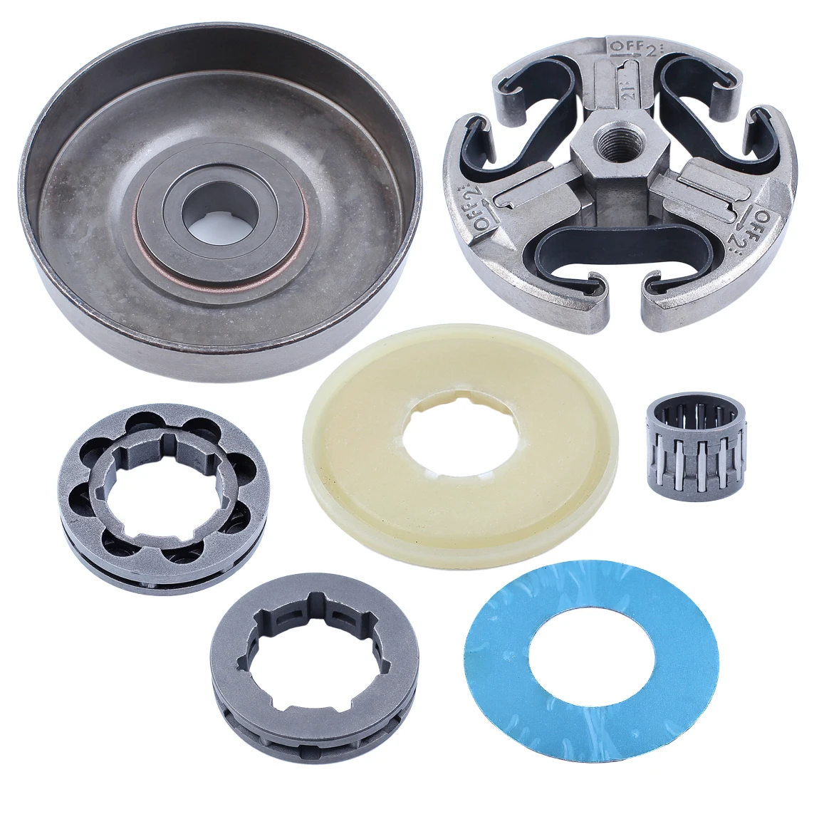 Imagem -03 - Embreagem Assy & Clutch Tambor Washer Cover Kit Chainsaw Jardim Ferramentas Fit para Husqvarna 268 272 61 66 162 266 7t e 8t Rim