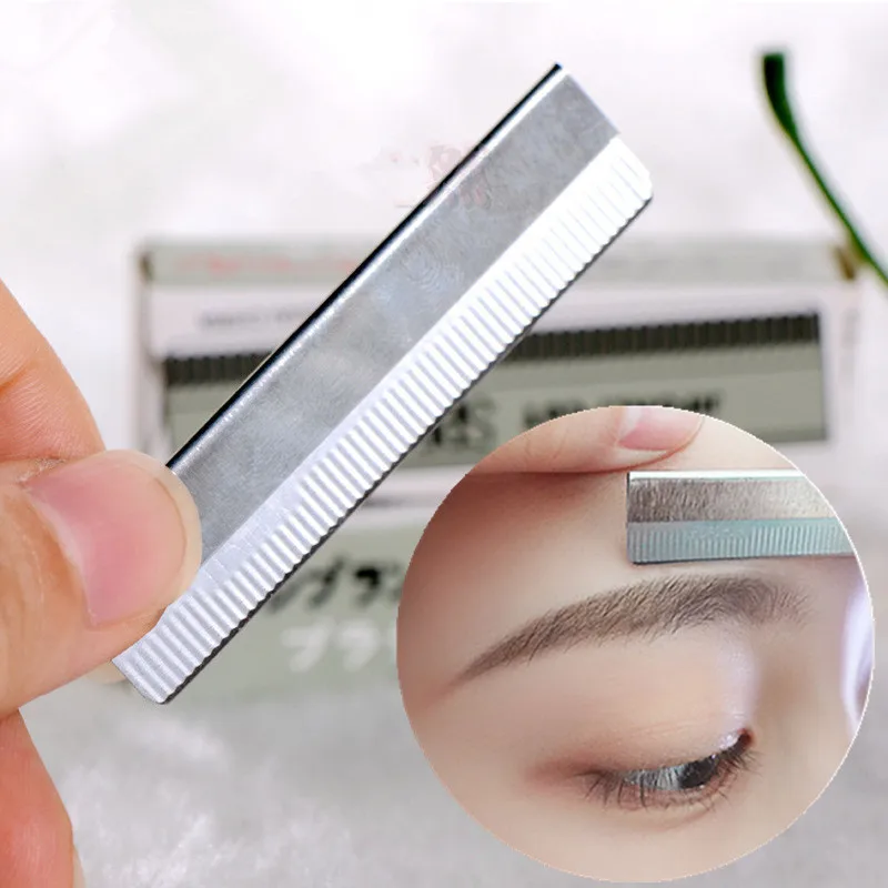 10 ชิ้น/เซ็ตมีดโกนคิ้วTrimmerใบมีดมีดใบมีดRemover Shaperเครื่องมือProfessional Make Up Tools T0665