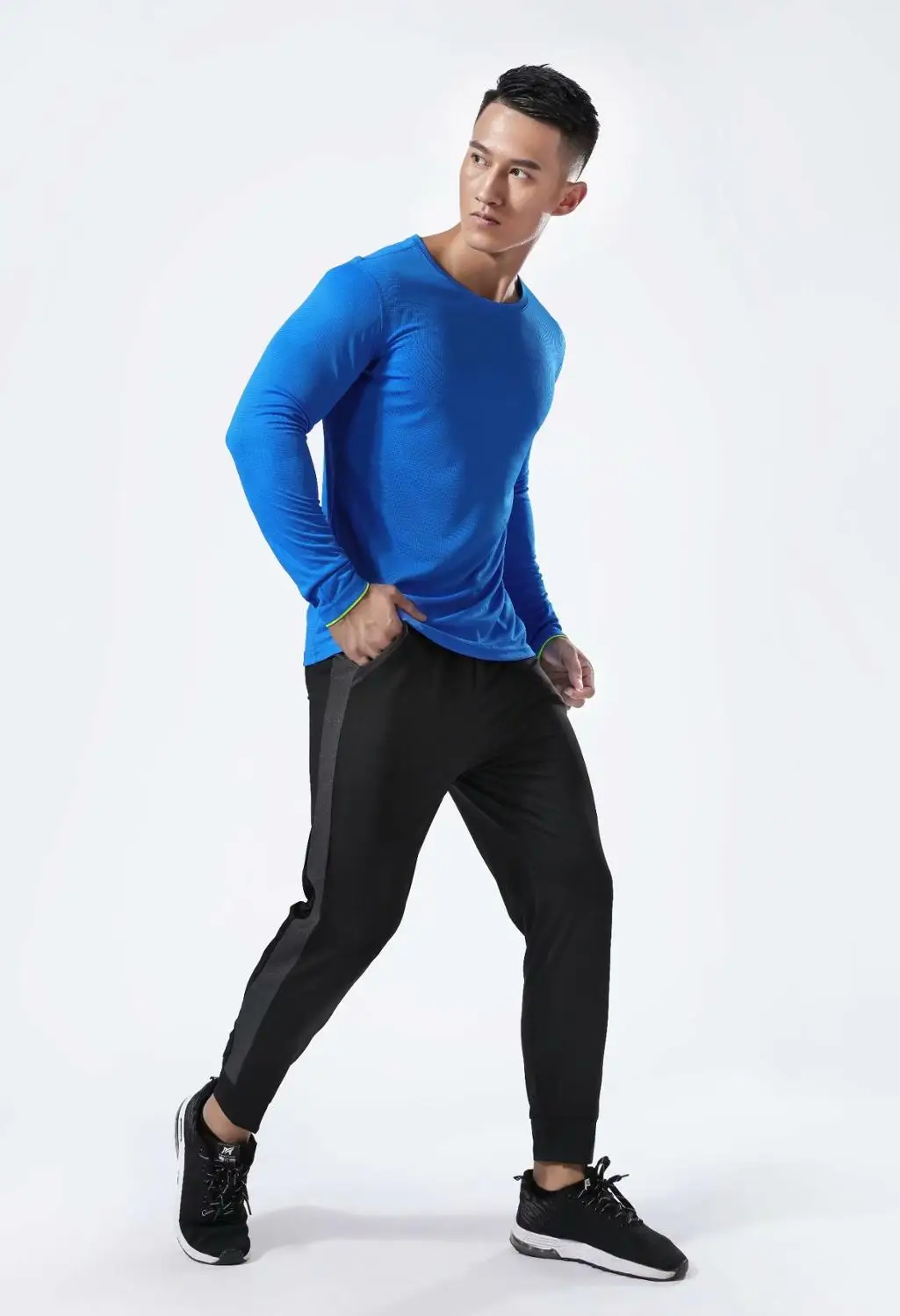 Long Sleeve Sport Shirt Men Fitness T shirt Gym Tshirt Sportswear Dry Fit  Running Quick dry Compression Shirt Workout Sport Top