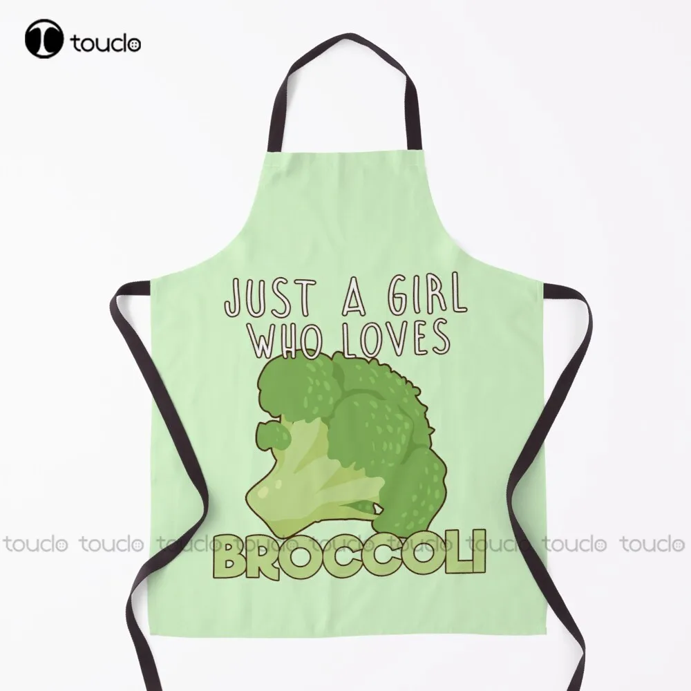 Just A Girl Who Loves Broccoli. Apron Halloween Apron For Women Men Unisex Adult Garden Kitchen Household Cleaning Apron