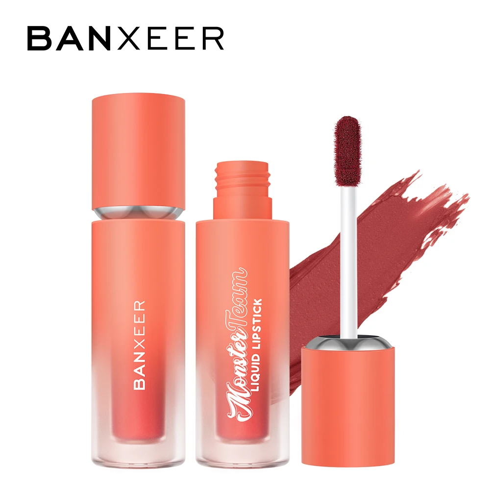 BANXEER Cream Velvet Matte Lipstick Lightweight Lip Glaze Not Fade Lip Tint Lasting Moisture Cosmetic Makeup