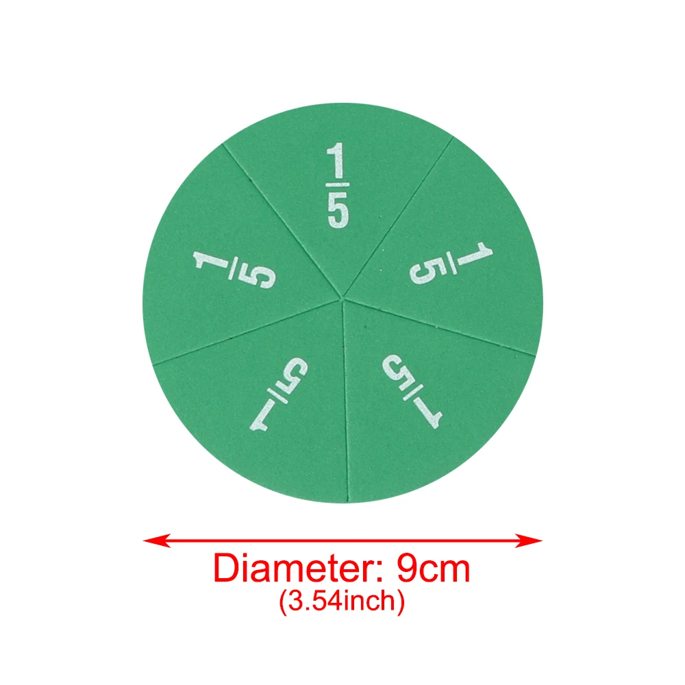 51Pcs EVA Round Shaped Fraction Instrument Demonstrator Montessori Math Educational Toy Student Learning Tool Math Teaching Gift