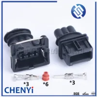 Inyector de combustible EFI impermeable, conector automático EV1, 3 pines, 282191-1, 282729-1, enchufe del Sensor de temporizador de potencia del coche 1-962581-1
