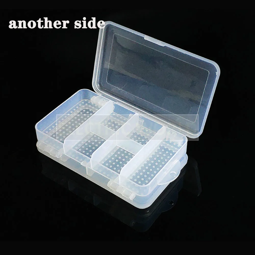 Container Plastic Box 2 sides 10 grids strage box Organizer Practical ajustable Compartment Jewelry Earring Screw Holder case