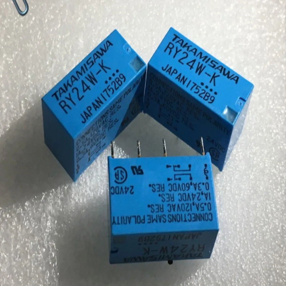 10pcs TAKAMISAWA RY24W-K 24V DPDT Signal Relay 8 Pin 1A Original New Miniature Relay