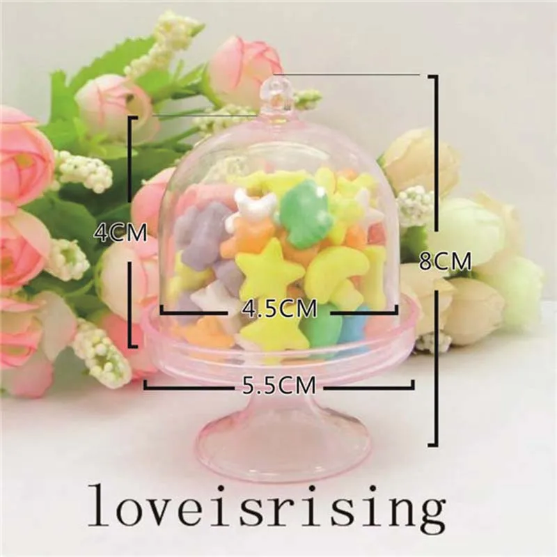 5 Colors-20pcs/12pcs Transparent Plastic Candy Boxes Wedding Favor Boxes Supplies Baby Shower Favors Birthday Party Decorations