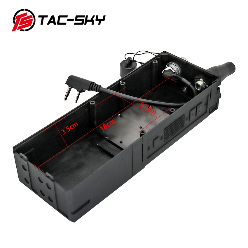 Imagem -03 - Tac-sky Tático an rc 148 Walkie Talkie Modelo Manequim Case Caixa Virtual Mais Adaptador Tático Ptt an rc Ptt Pinos U94 Ptt