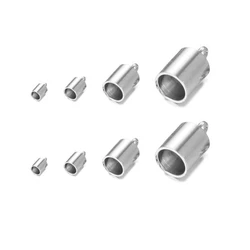 20pcs/lot Stainless Steel Clasps Hooks Cords End Caps Cord for Jewelry Making Supplies Bracelet Necklace DIY Jewelry Findings