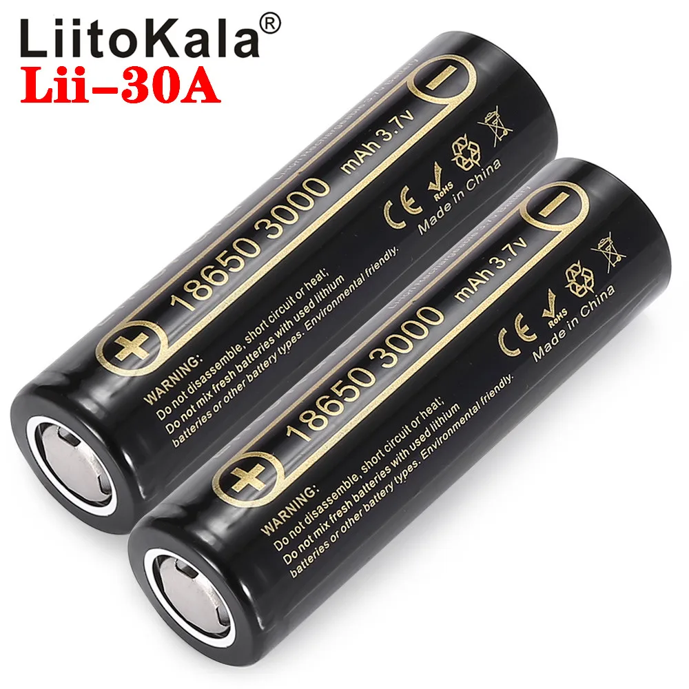 Liitokala 100% nowy Lii-30A 18650 akumulator 3000mah 18650HG2 3.6V rozładowania 20A Max 35A akumulatorów mocy