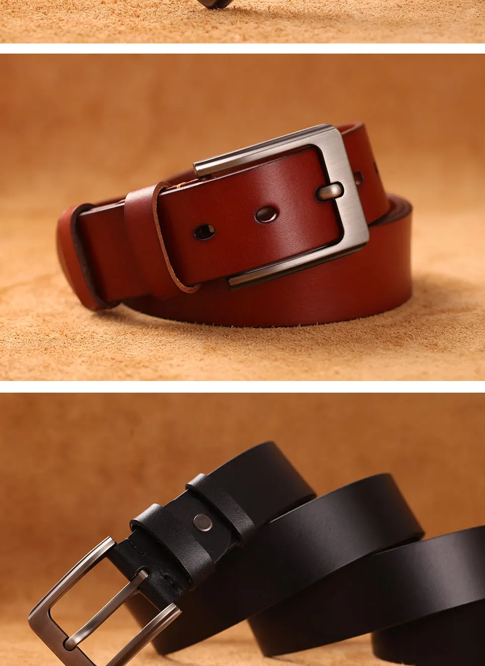 VAMOS KATOAL 100% Genuine Leather Belts For Men High Quality Casual Jeans Belt Cowskin Business Belt Cowboy Waistband