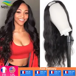 Free Shipping U Part Wig Human Hair 180 Density Glueless Human Hair Wigs 10A Brazilian Virgin Hair Body Wave Can Be Permed & Dye