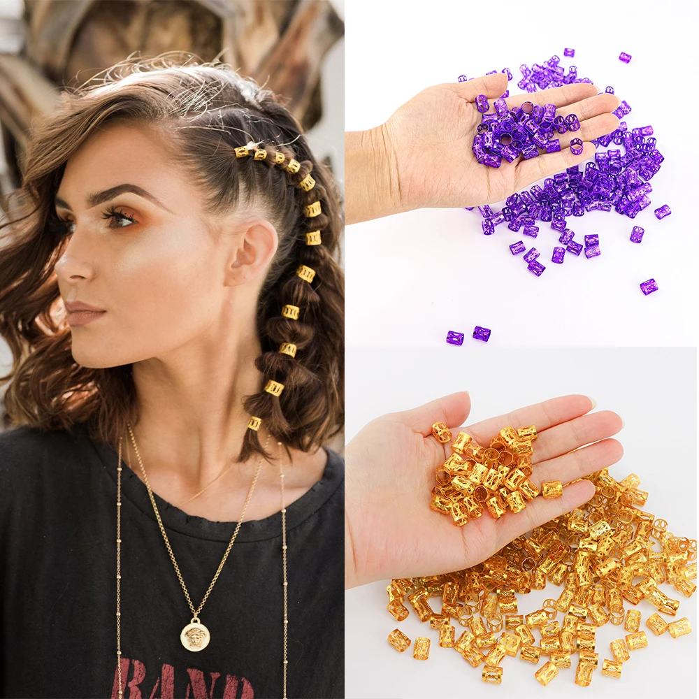 

200 шт. Регулируемая пряжка-клипса в стиле викингов, манжета для дредов, модный парик, декоративное кольцо для наращивания волос в оплетке, аксессуары из бусин