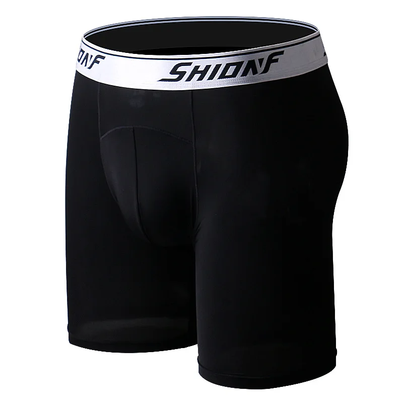 Shionf Super Comfortable Boxer Underwear Ice Silk Summer Men Panties 2pcs/pack Soft Moisture Wicking XL-9XL Long Underpants