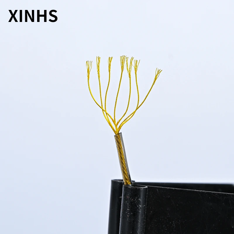 HIFI 4 fili singolo cristallo rame placcato oro sostituzione cuffie cavo di aggiornamento MMCX cavo di aggiornamento Audio a 2 Pin