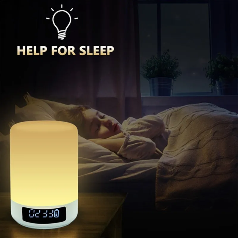 DC5V 5W TOUCH โคมไฟไร้สายบลูทูธที่มีสีสัน LED Night Light โคมไฟเพลงสนับสนุน Dropshipping