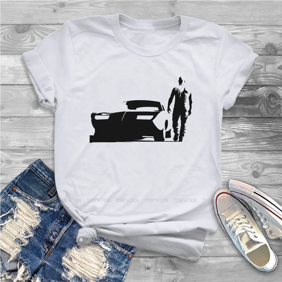 One last ride Female Shirts Fast and Furious Film Oversized Vintage Women Top Harajuku Casual Feminine Blusas