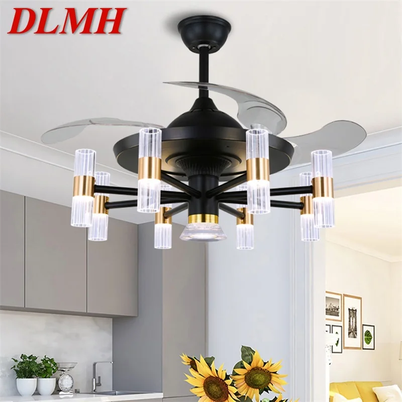 

DLMH Modern Ceiling Light With Fan Remote Control 220V 110V LED Fixtures Home Decorative For Living Room Bedroom Restaurant