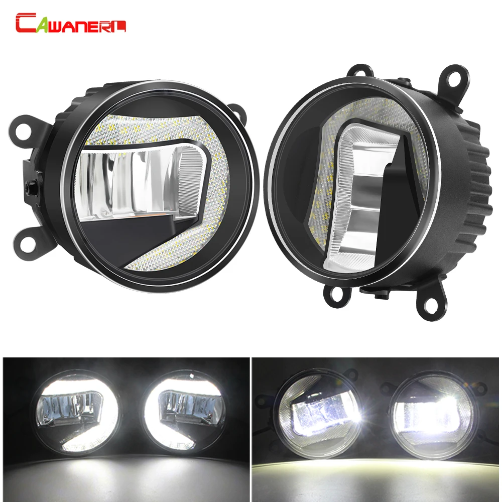 

2в1 противотуманные фары в сборе, передний бампер автомобиля, светодиодные противотуманные фары + дневные ходовые огни, белые 12 В для Fiat 500 Sedici Panda Punto Evo