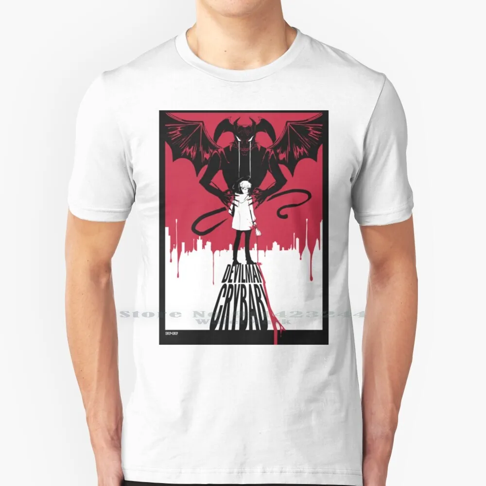 Devilman Crybaby 100% Cotton T Shirt Devilman Crybaby Akira Ryo Anime Manga Graphic Design Minimalist Tee Short Sleeve Long