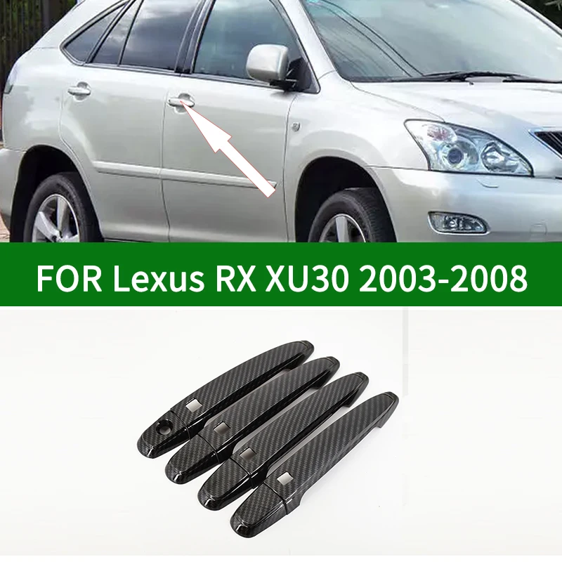 

Carbon Fiber pattern Exterior Door Handle Cover Overlay For Lexus RX330 350 400h XU30 2003-2008 2004 2005 2006 2007