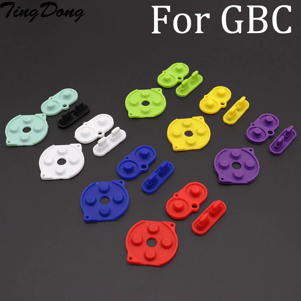 

TingDong 3sets Colors rubber conductive button A-B d-pad for Game Boy Color GBC shell housing silicon start select keypad