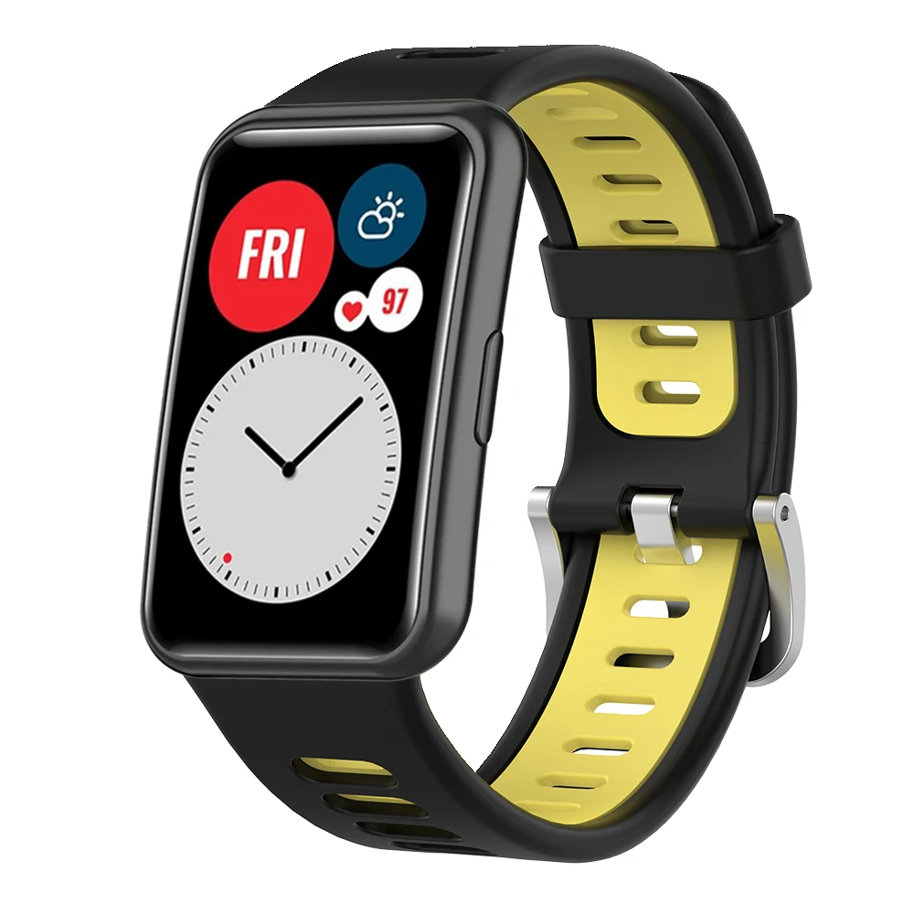 ซิลิโคนสำหรับนาฬิกา Huawei Fit สมาร์ทสายรัดข้อมือสร้อยข้อมือคุณภาพสูงทดแทน Protector กรณี Shell