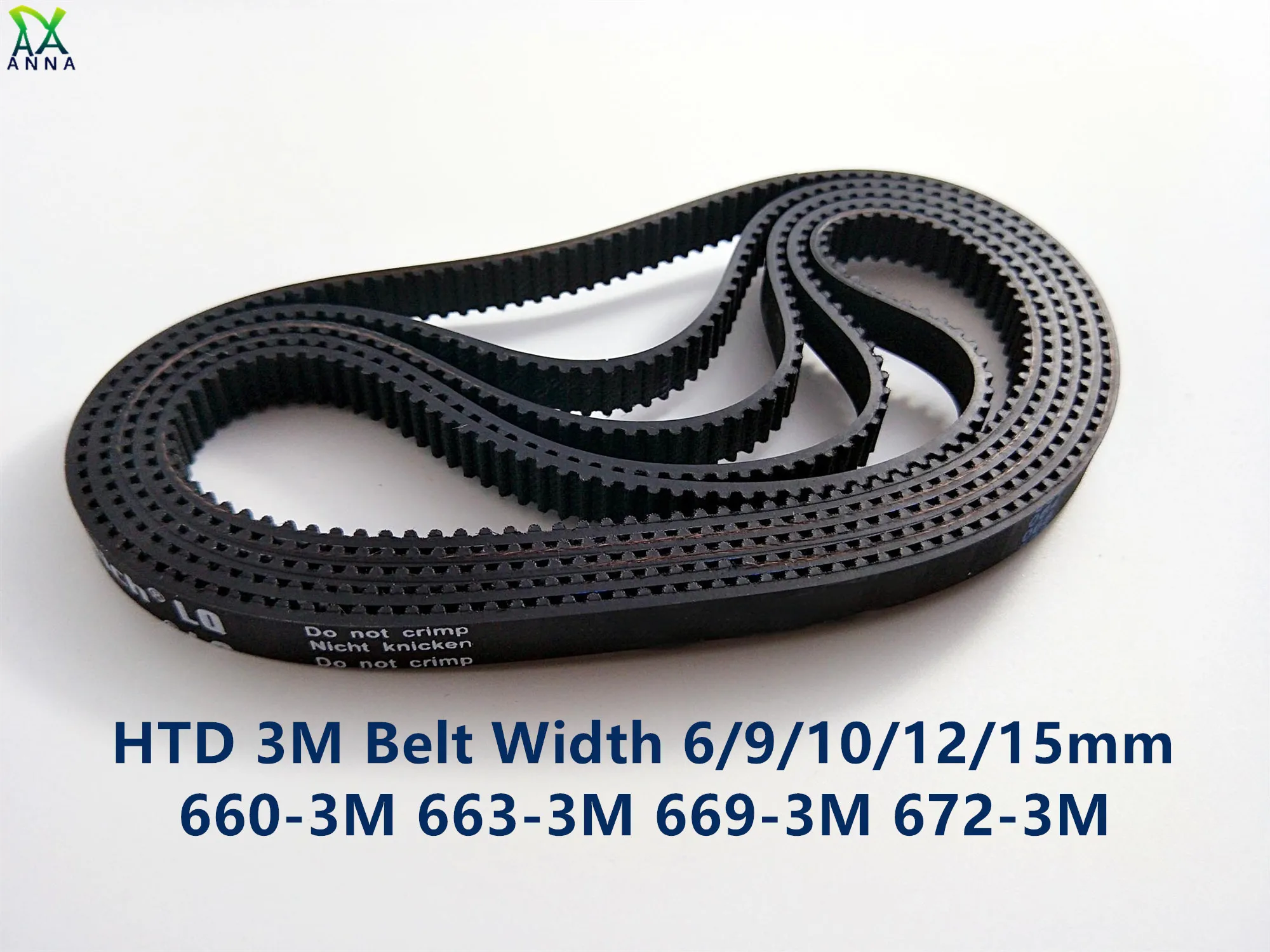 

HTD 3M Timing belt C= 660 663 669 672 width 6/9/15mm Teeth 220 221 223 224 HTD3M synchronous 660-3M 663-3M 669-3M 672-3M