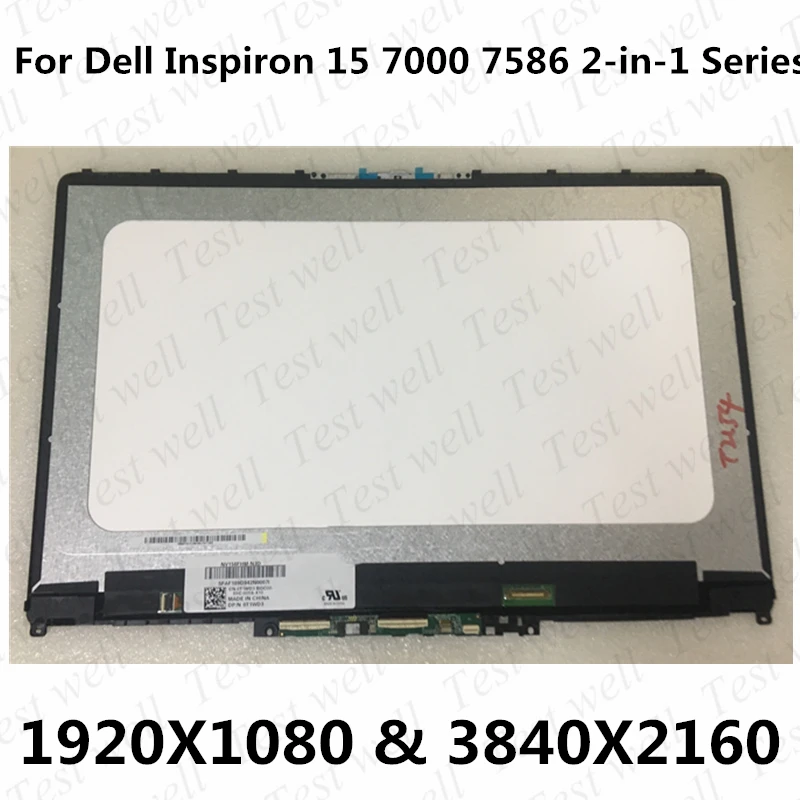 

15.6" For Dell Inspiron 15 7586 Laptop LCD Touch Screen Glass Digitizer Display Panel Assembly 1920*1080 OR 3840X2160