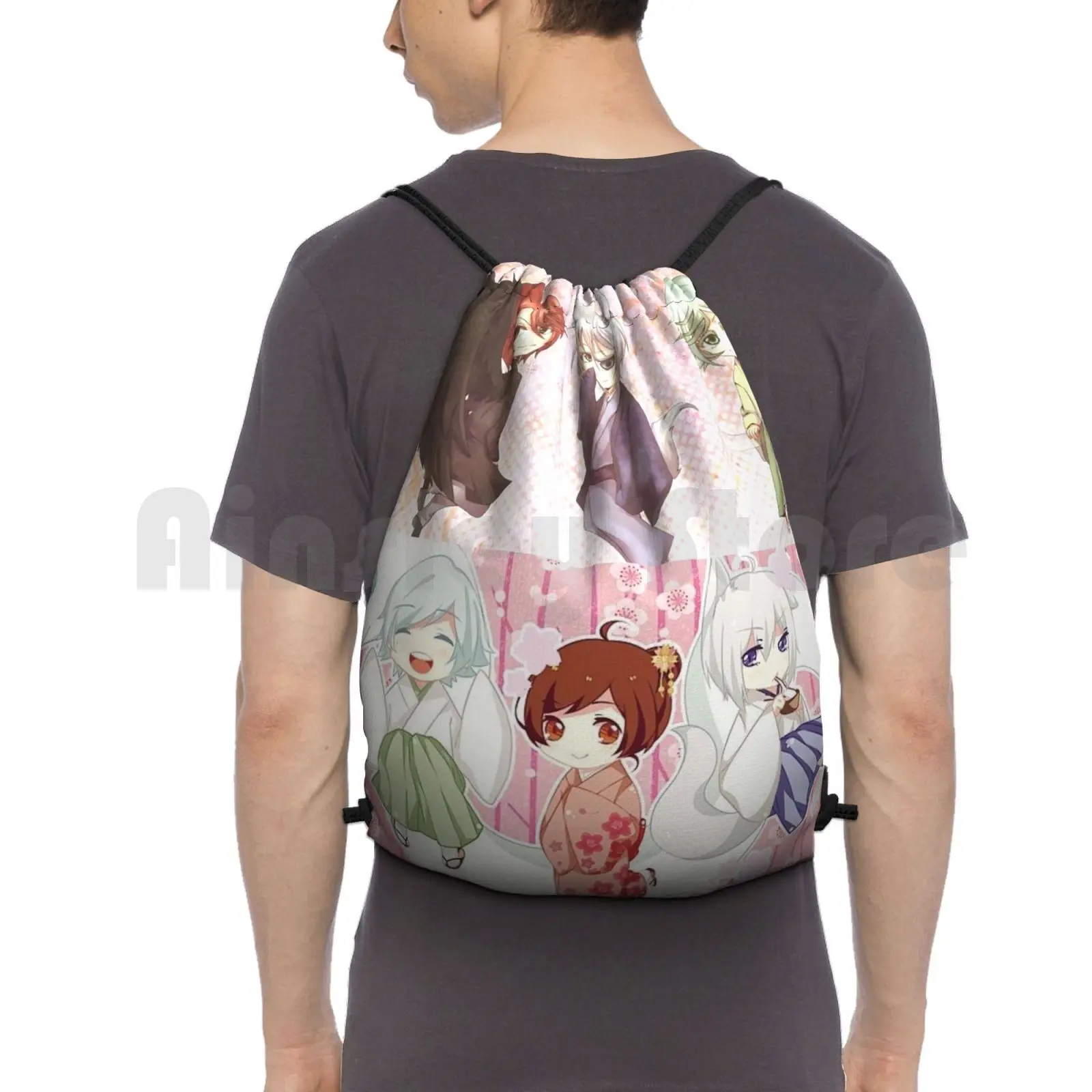 

Kamisama Kiss : Characters Backpack Drawstring Bag Riding Climbing Gym Bag Anime Manga Boys Chibi Adorable Trendy