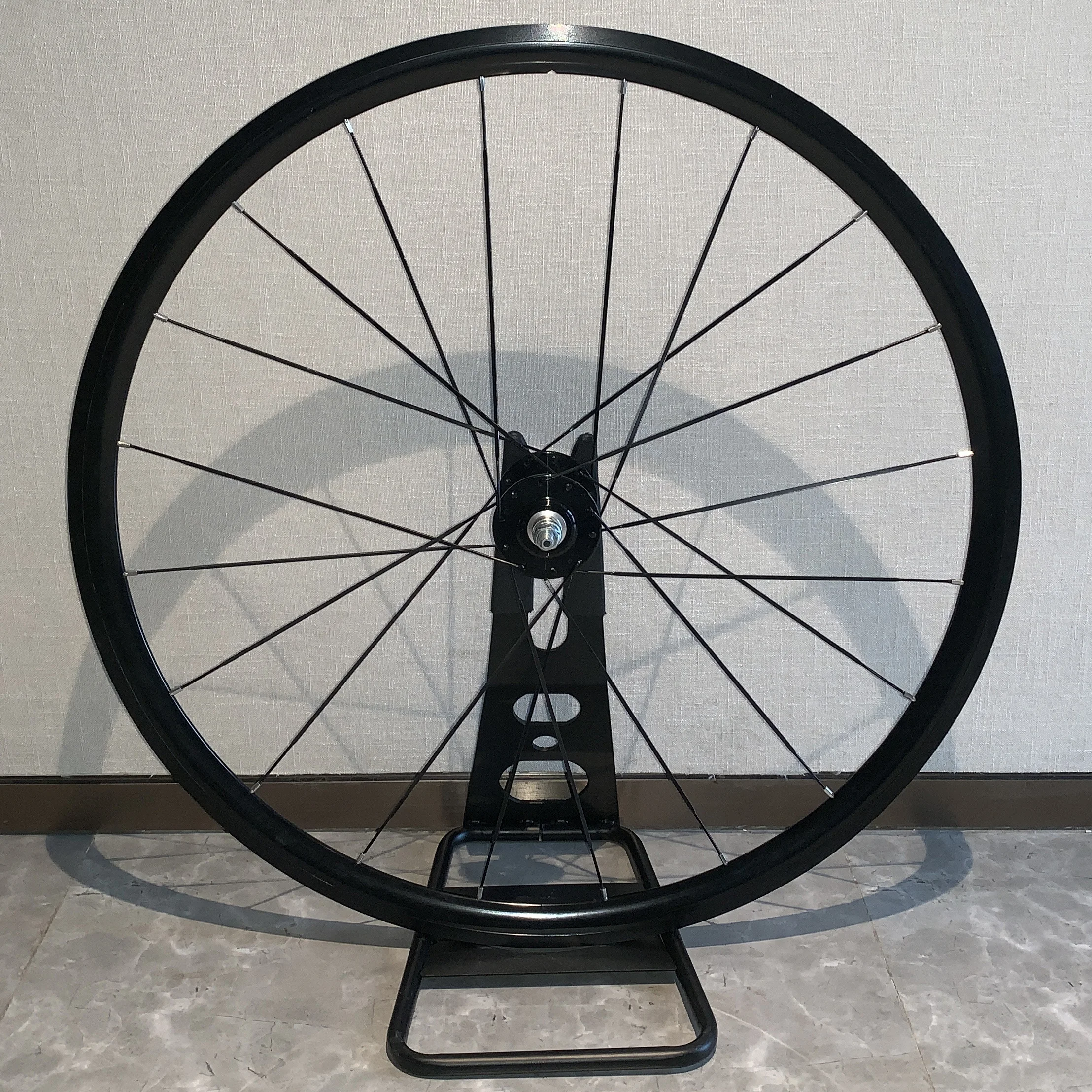 Single Speed Bicycle Wheel 700C Black Rims Double Fixed Gear Front 20H Rear 24Hole Flat Spokes Aluminum Alloy Racing Fixie Wheel