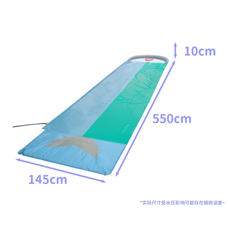 500 Cm Length Whale Water Slide Water Toy Water Spray Water Slide Double Children Lawn Water Spray Mat Summer Camp Seaside