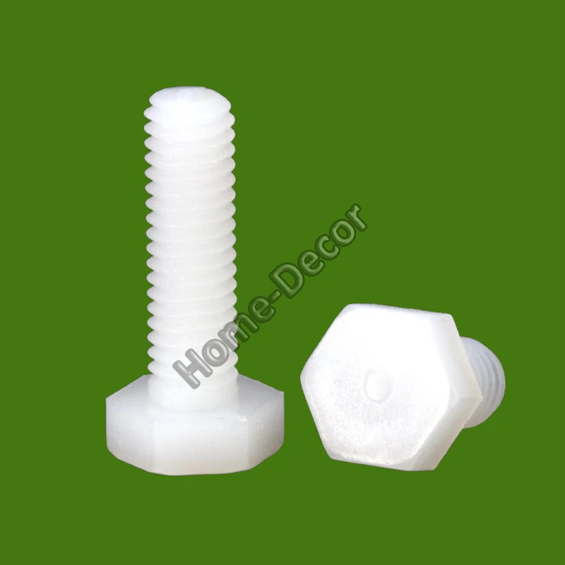 10PCS Nylon M10 to M12 Screw Hexagonal Hand Plastic Screws Isolation Screw Nail Threaded Bolt