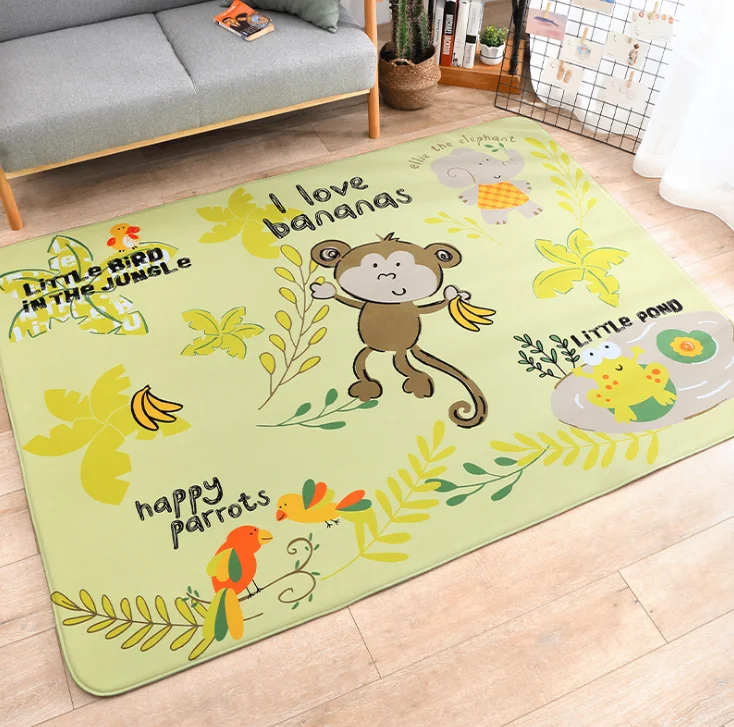 Tapis de jeu en coton pour enfants, tapis de sol pour ramper, literie pour bébé, couverture lapin, décoration de chambre