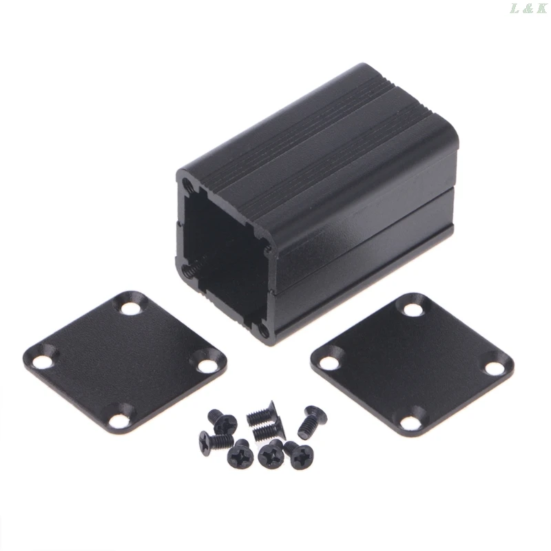 علبة ألومنيوم مبثوقة لمشروع إلكتروني ، اصنعها بنفسك ، سوداء ، 40x25x25mm