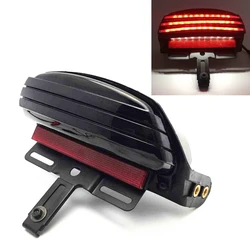 Motorcycle Tri-Bar Fender LED Tail Brake Light For Harley Dyna Fat Bob softai FXST FXSTB FXSTC FXSTS FLSTSB 2006-later