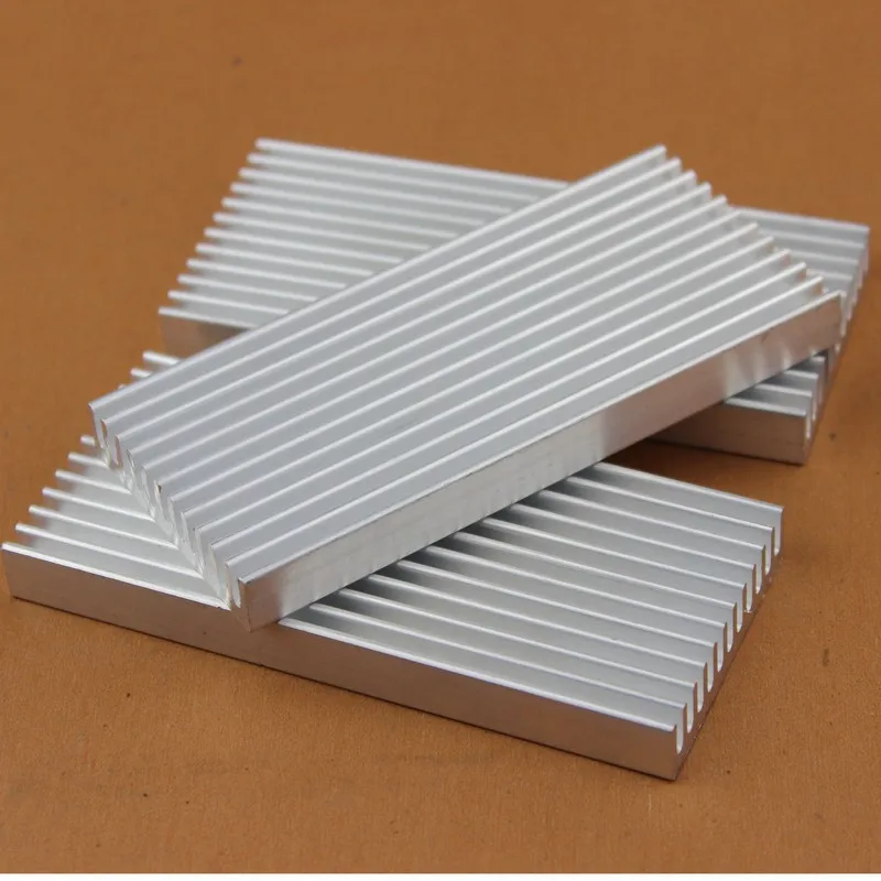 2 Pieces lot 100mm x 45mm x 10mm Aluminum Heatsink Radiator For Chip LED Computer Cooler