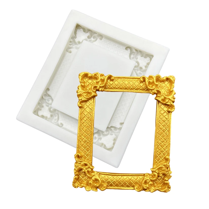 Photo Frame Silicone Mold Sugarcraft Chocolate Cupcake Baking Mold Fondant Cake Decorating Tools