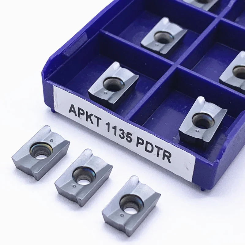 10 piezas APKT1135 PDTR LT30, inserto de carburo de torneado de alta calidad APMT 1604, piezas de herramienta de torno CNC, inserto de fresado