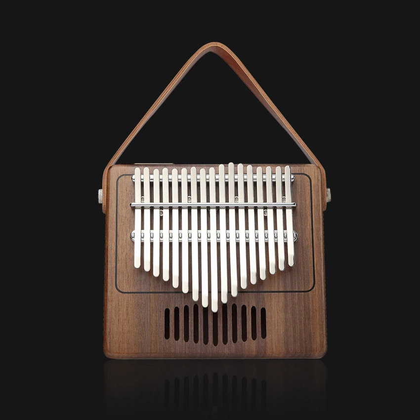 BATESMUSIC Mahogany Radio Kalimba Thumb Piano 17 keys Wooden Portable Finger Piano Musical Instruments