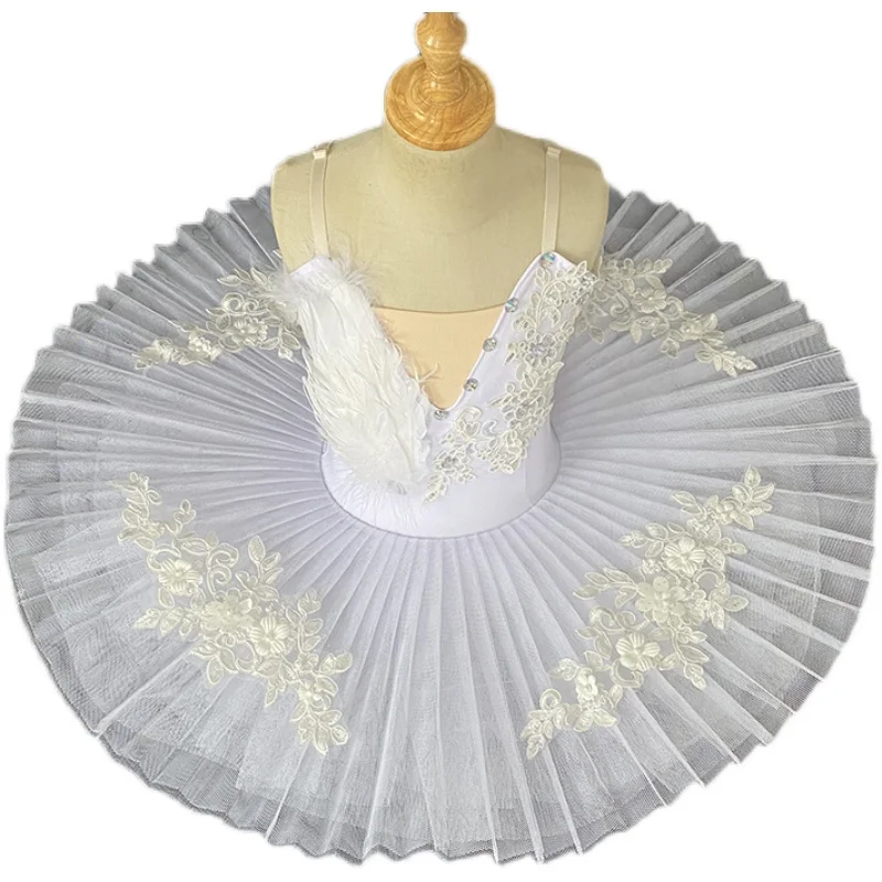 Tutu de Ballet professionnel romantique, lac des cygnes blanc pour filles, Costumes de danse de fête de ballerine pour femmes, robe de Ballet Tutu pour filles