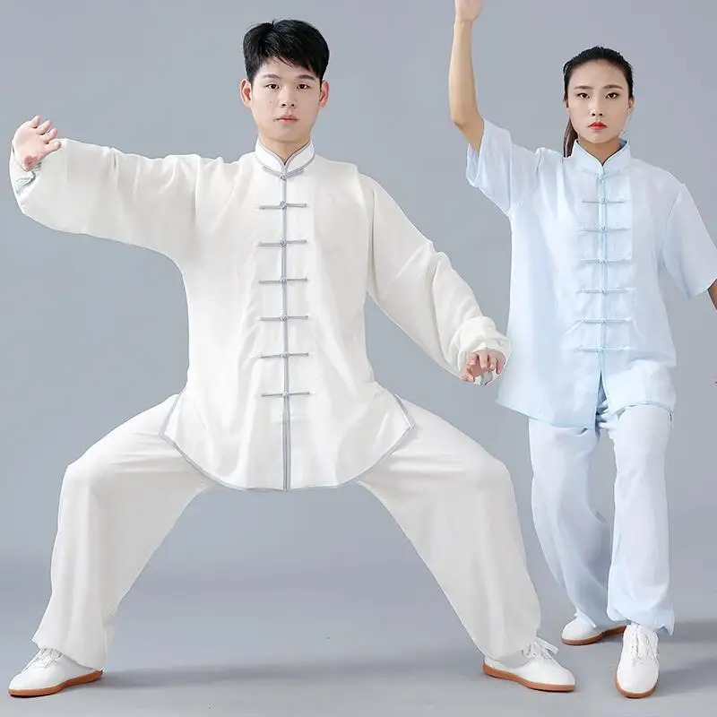 Uniforme de kung fu wushu, roupa tradicional chinesa para homens e mulheres, roupa para artes marciais adultos