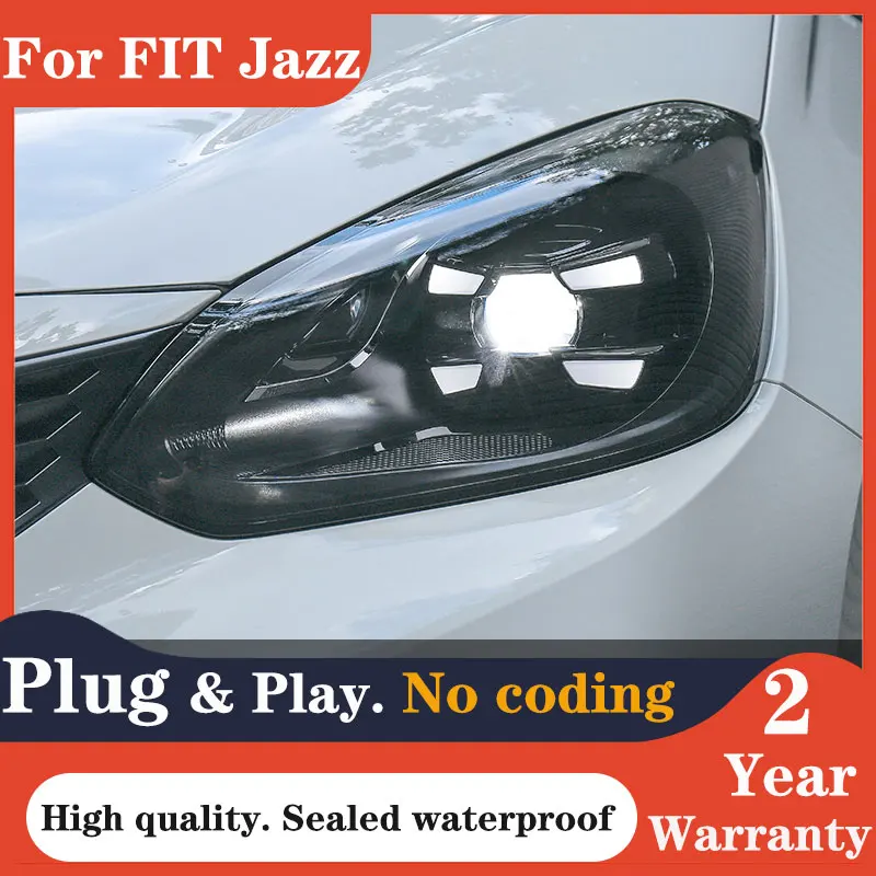 Headlights For Honda FIT JAZZ 2019-2021 GR9 LED Headlight DRL Fog Lamp Turn Signal Low Beam High Beam Projector Lens Accessories