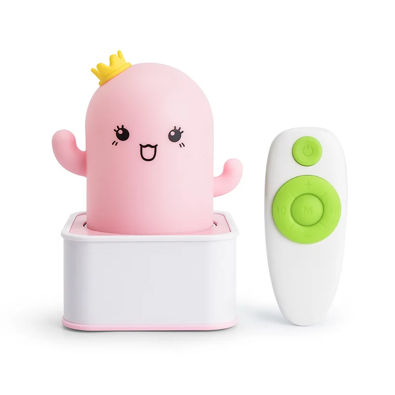 LED Night Light Planet Cactus Table Lamp Silicone Cartoon Soft Remote Control USB Charging Atmosphere LED Beside Moon Lamp