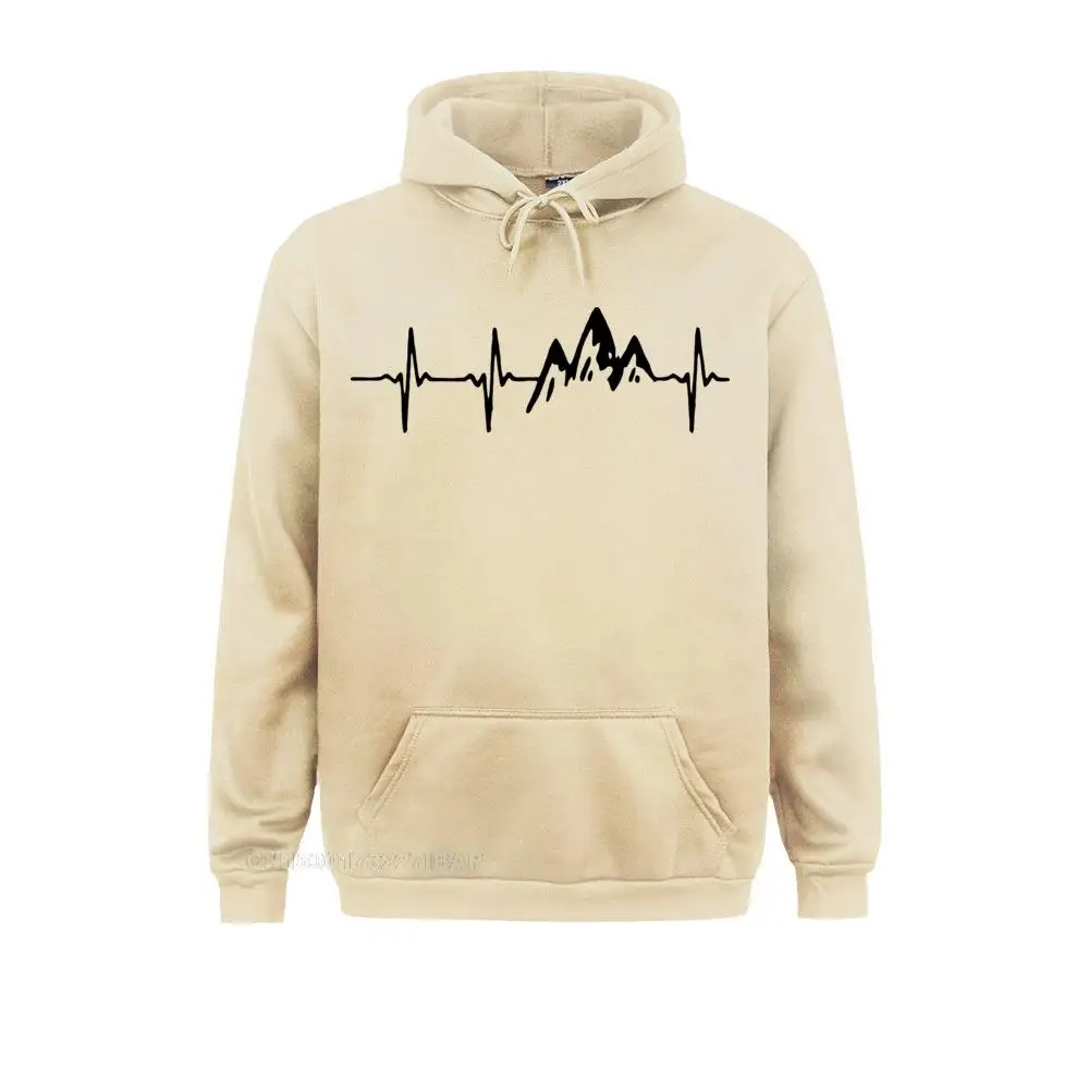 Mountain Ecg Harajuku Hoodies Men Premium Sweatshirt Sportswear Funny Jacket Tops Harajuku Streetwear Electrocardiogram Tshirt