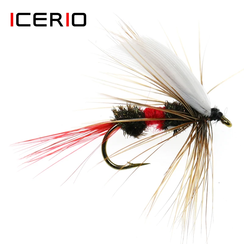 ICERIO 6PCS Royal Coachman Dry Flies Trout Fly Fishing Lures
