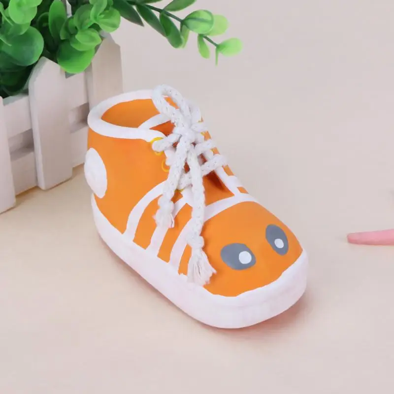 Pet Dog Chew Toy Bite-Resistant Latex Shoes Sound Toys for Small Dogs Puppy Teeth Training Products