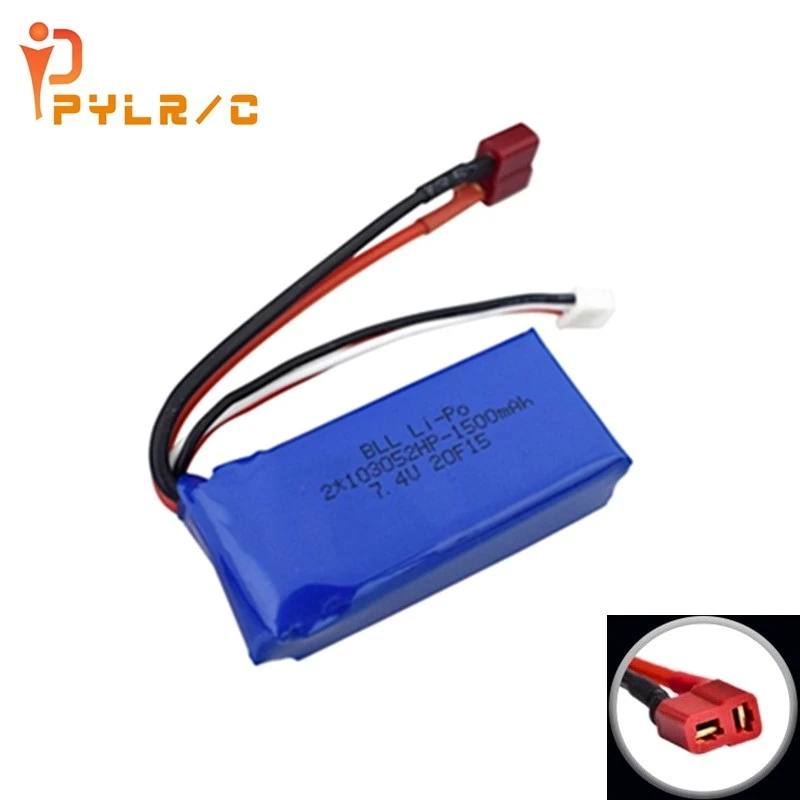 7,4 V 1500mAh + 7,4 v battery charger for A949 A959-B A969-B A979-B K929-B remote Control car 2s LiPo battery for Wltoys car