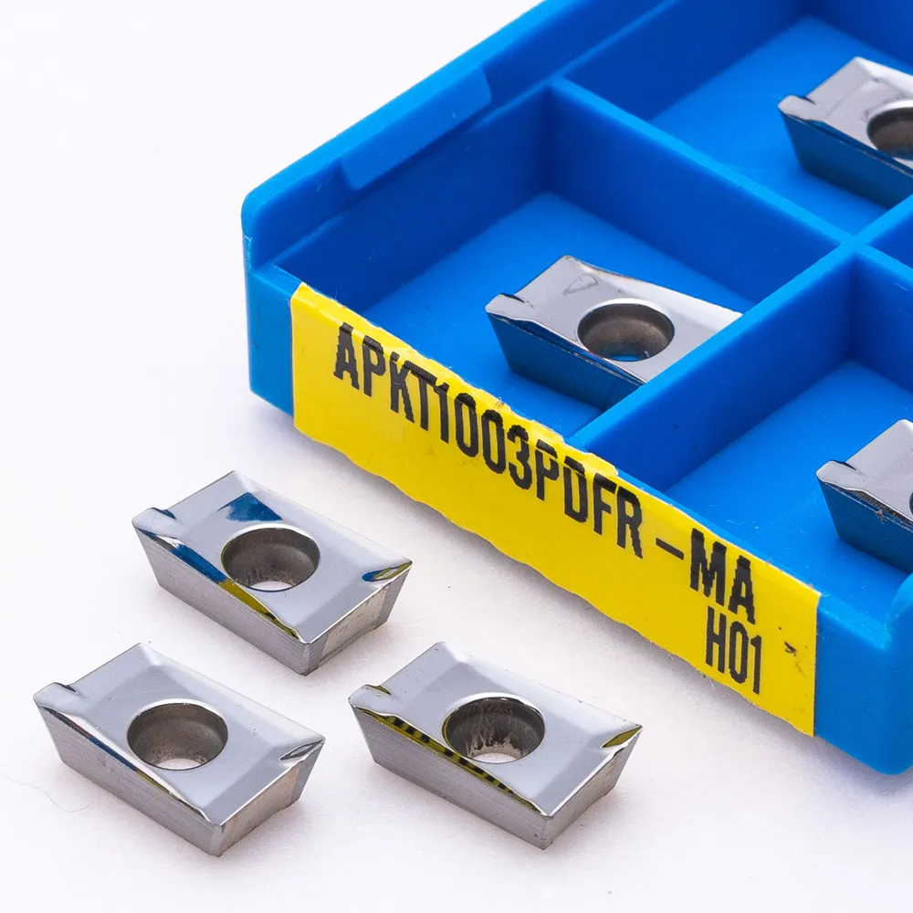 APKT1003PDFR MA H01 HighQuality 카바이드 합금 밀링 커터 CNC 공구 APKT 1003 블레이드 선반 밀링 커터 알루미늄 선삭 공구